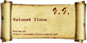 Valusek Ilona névjegykártya